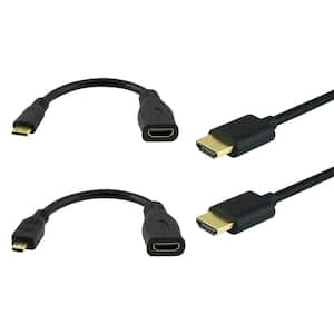 Universal HDMI Kit with a 6 ft. 4K HDMI 2.0 Cable, a HDMI to Mini-HDMI Adapter, and HDMI to Micro-HDMI Adapter