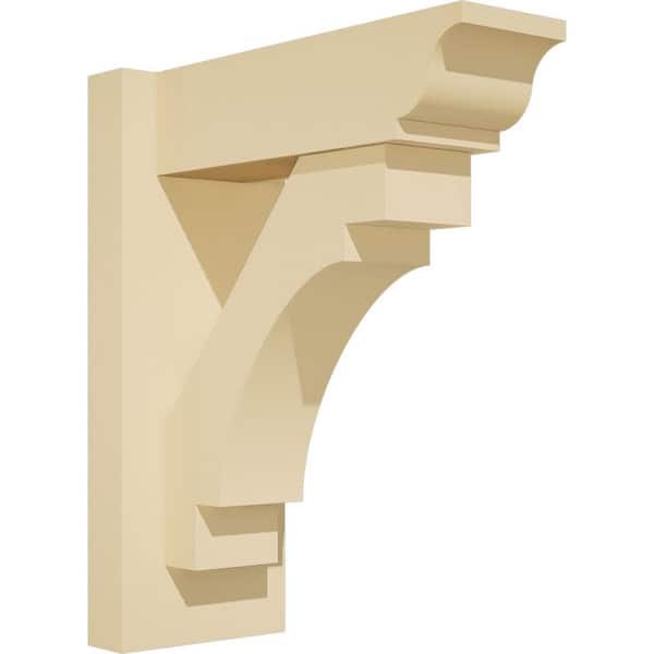 Ekena Millwork Merced 5 in. W x 14 in. H x 12 in. D Signature Urethane Polyurethane Outlooker with Traditional Ends