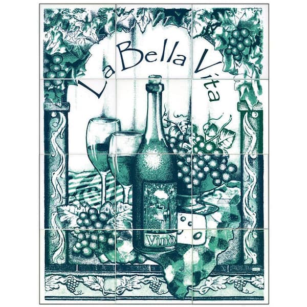 Unbranded 6 in. x 6 in. La Bella Vita Green Tiles (12-Pieces)-DISCONTINUED