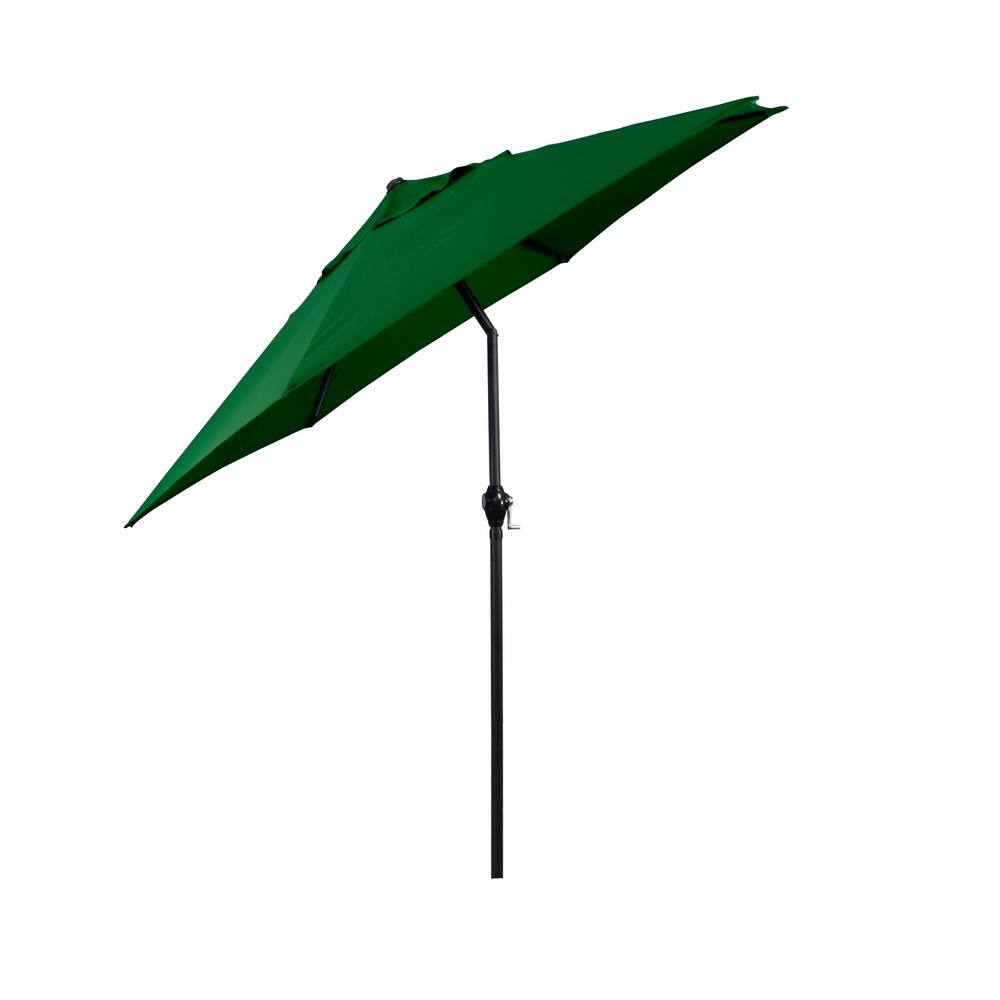 Hunter Green 9-Foot Steel Market Patio Umbrella with Tilt
