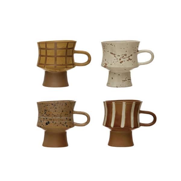 Storied Home 14 oz. Multicolor Stoneware Mug (Set of 4)