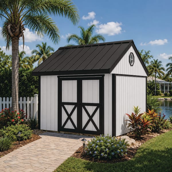 Best Barns Overhang Oasis 10 ft. x 10 ft. Wood Shed Kit with Loft