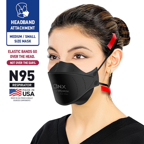 Prophecy Pacific exegesis BNX N95 F95 Protective Face Mask, Particulate Respirator, NIOSH Approval  Tri-Fold Cup/Fish Style in Black (10-Pack) BN-N95-F95B-10PP - The Home Depot
