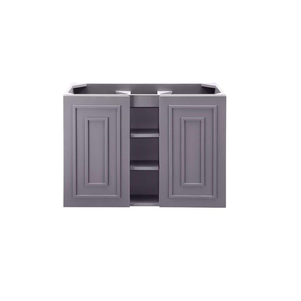 Alicante' 39.4 in W x 15.6 in D x 27.4 in H Bath Vanity Cabinet without Top in Grey Smoke price history on PriceWatchPro