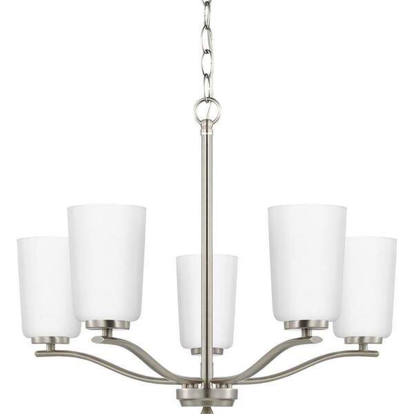 Progress Lighting Adley 5-Light Brushed Nickel Transitional Chandelier