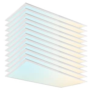 2x4 FT 3750/5000/6250 Lumens Integrated LED Panel Light 3 Color Options 3500K/4000K/5000K Dimmable 30/40/50W 12-Pack