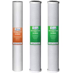 Whole House Water Filter Replacement Sediment 2 Carbon Block Cartridges Fits WCB32C and WCB32O