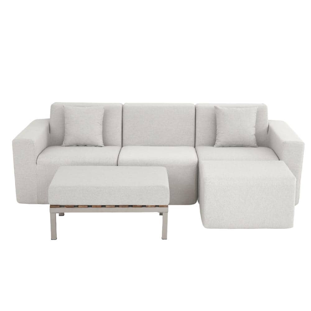 Gray 5-Piece Outdoor Patio Conversation Set with light Gray Cushions price history on PriceWatchPro
