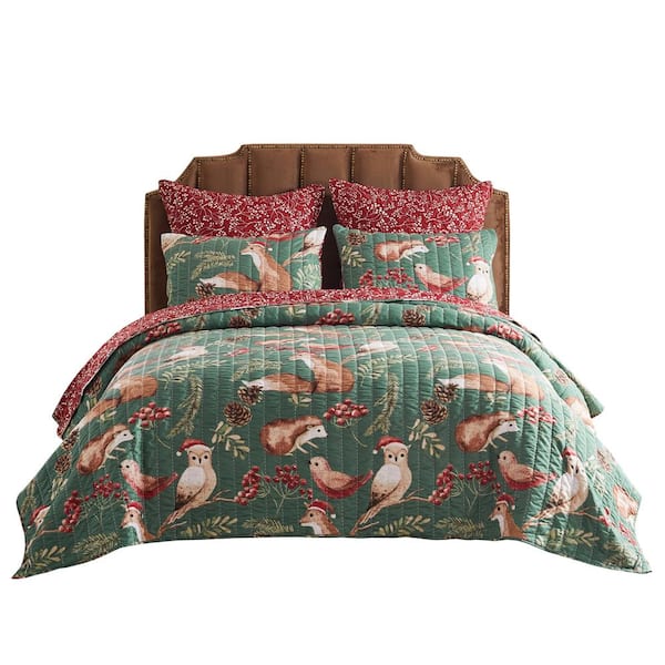Willow Festive Holiday 2-Piece Cotton Blend Twin/XL Quilt Set