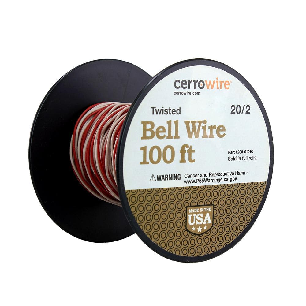 Southwire 100 ft. 20/2 Twisted CU Bell Wire 56750023 - The Home Depot
