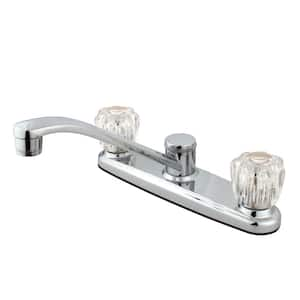 Americana 2-Handle Deck Mount Centerset Kitchen Faucets in Polished Chrome