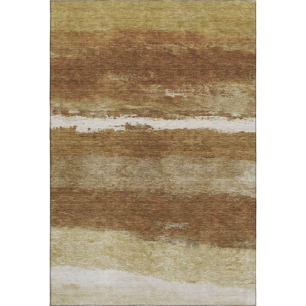 Mayfield Premium Machine Washable Abstract AMF2169 Paprika 3 ft. x 5 ft. Area Rug price history on PriceWatchPro