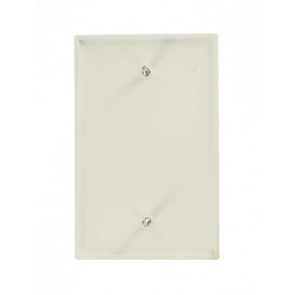 1-Gang White Blank Plate Nylon Midway/Midsize Wall Plate (1-Pack) 0PJ13-00W