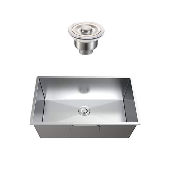 Single Slot Kitchen Sinks Strainer Stainless Steel Wash Basin Handmade Sink  Under Counter Household Items Kitchen Accessories