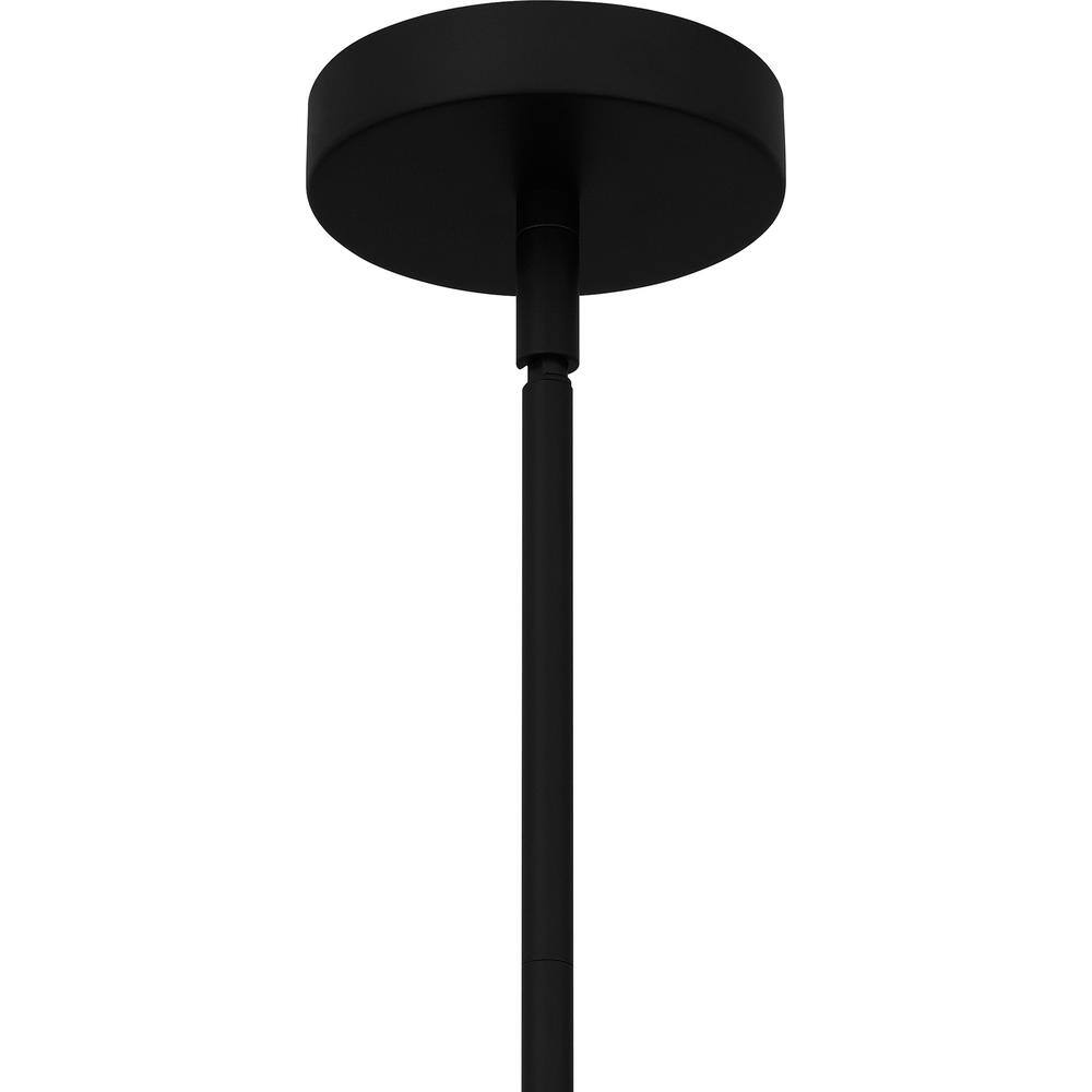Regal Matte Black and Clear Glass 8-Light Pendant