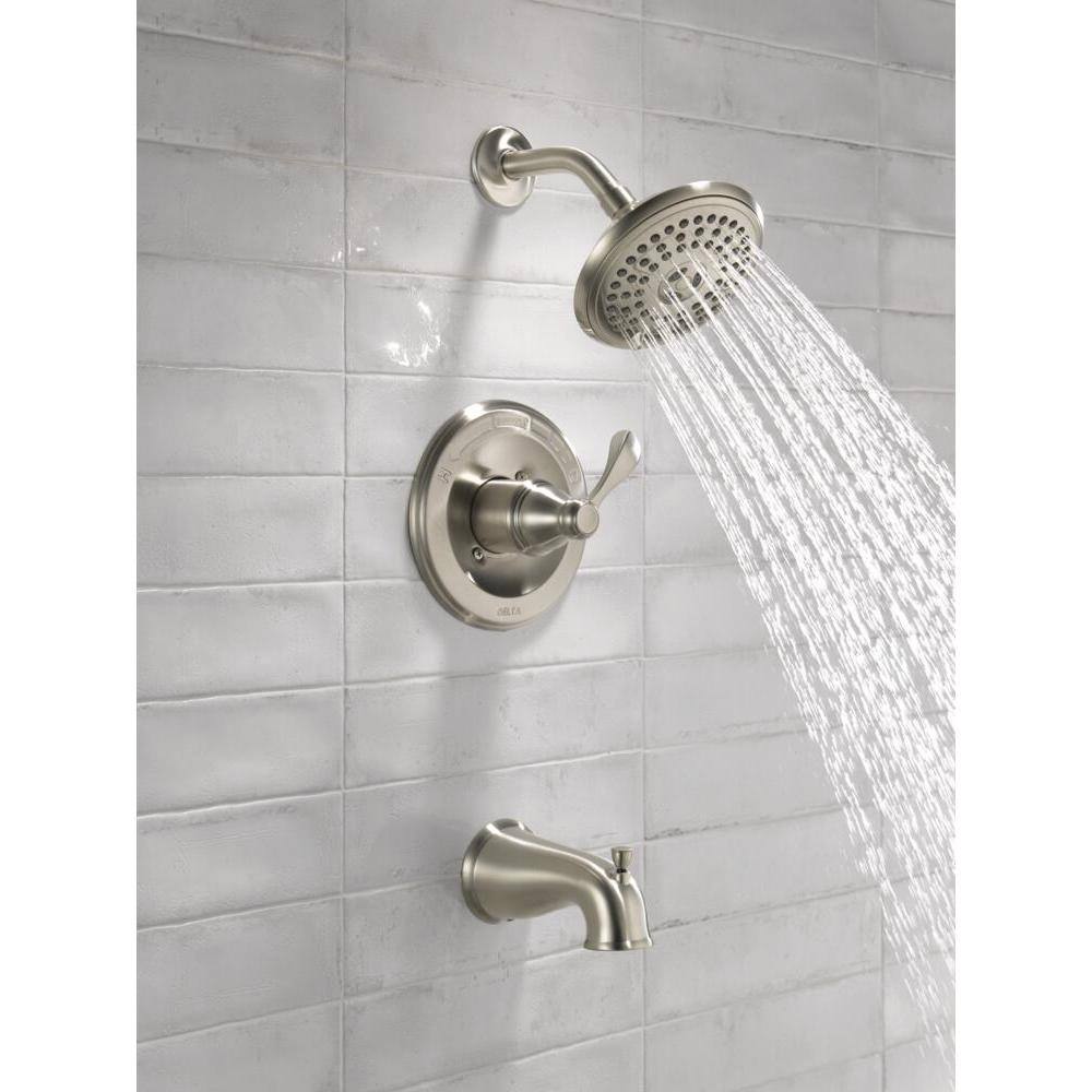 Brushed Nickel Single-Handle Tub and Shower Faucet Set