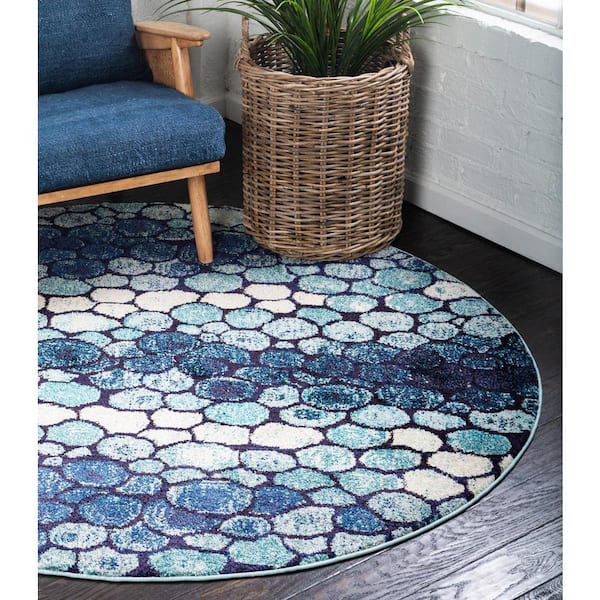 Estrella Mar Bella Blue 8' 0 x 8' 0 Round Rug