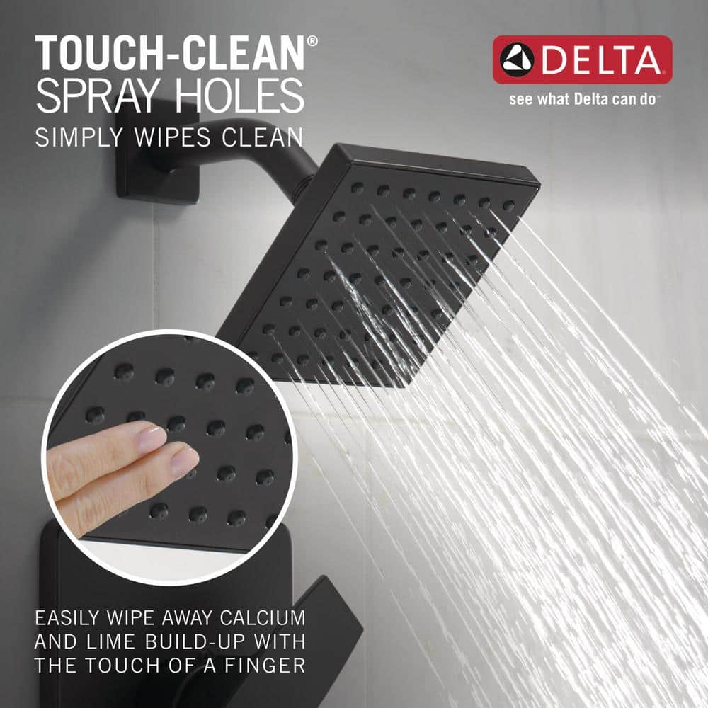 Matte Black Modern Single Function Wall Mounted Tub & Shower Trim Kit