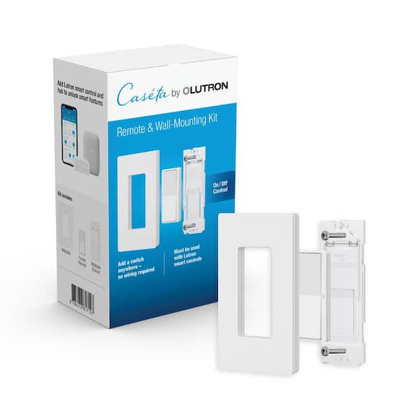 Lutron Pico Paddle Remote Wall-Mount Kit, for On/Off Control of Caseta Smart Dimmers and Smart Switches, White