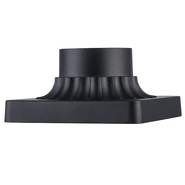 Canby 5.5 in. Black Square Pier Mount Base for 3 inch Post Top Mounts