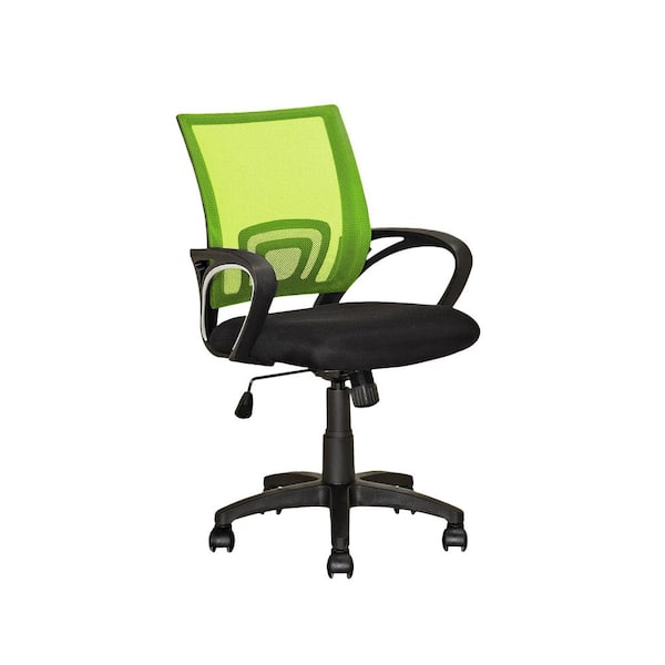 CorLiving Workspace Black and Lime Green Mesh Back Office Chair
