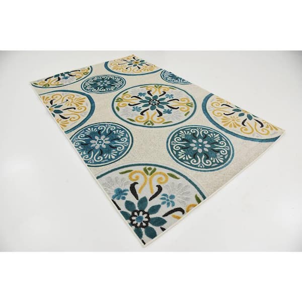 Indoor/Outdoor San Francisco Ivory 5' 0 x 8' 0 Area Rug