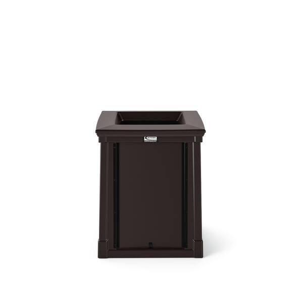 Suncast Commercial 35 Gal. Java Outdoor Trash Can RMCC3502 The Home Depot