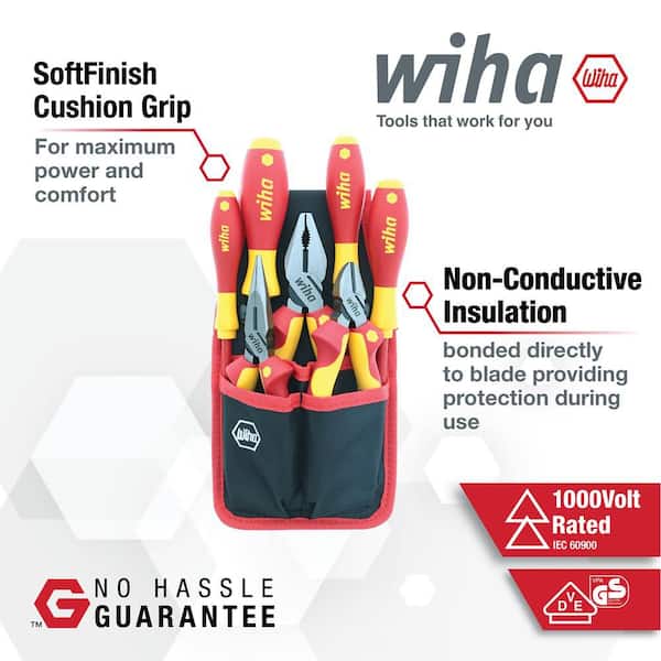 7-Piece Insulated Industrial Pliers and Screwdriver Set