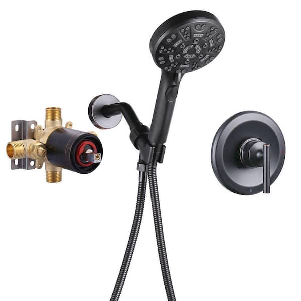 Single Handle 7-Spray Shower Faucet 1.8 GPM with Pressure Balance Valve in Oil Rubbed Bronze