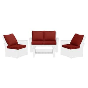 Outdoor 4 in. Cushion Replacement Set for Seats and Backs (Includes 4 Seat Cushions and 4 Back Cushions)