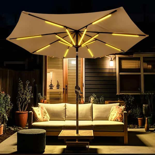 light for patio umbrella Lights, Outdoor Umbrella Lights Battery Operated with Dimmable Timer,12 Warm White LED Bulbs in 3 Brightness Modes, Backyard or Camping or sand Umbrella LED Ball Lighting Kit
