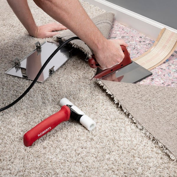 Extra Wide 6 in. Heat Bond Carpet Seaming Iron with Non-Stick Grooved Base
