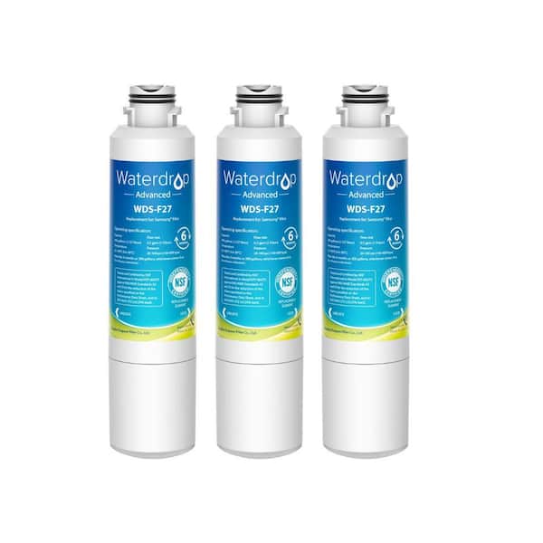 Waterdrop DA29-00020B NSF53&42 Certified Refrigerator Water Filter, Replacement for SamSung HAF-CIN/EXP, DA29-00020A/B, 3 pack