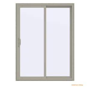 60 in. x 80 in. V-4500 Contemporary Desert Sand Vinyl Right-Hand Full Lite Sliding Patio Door