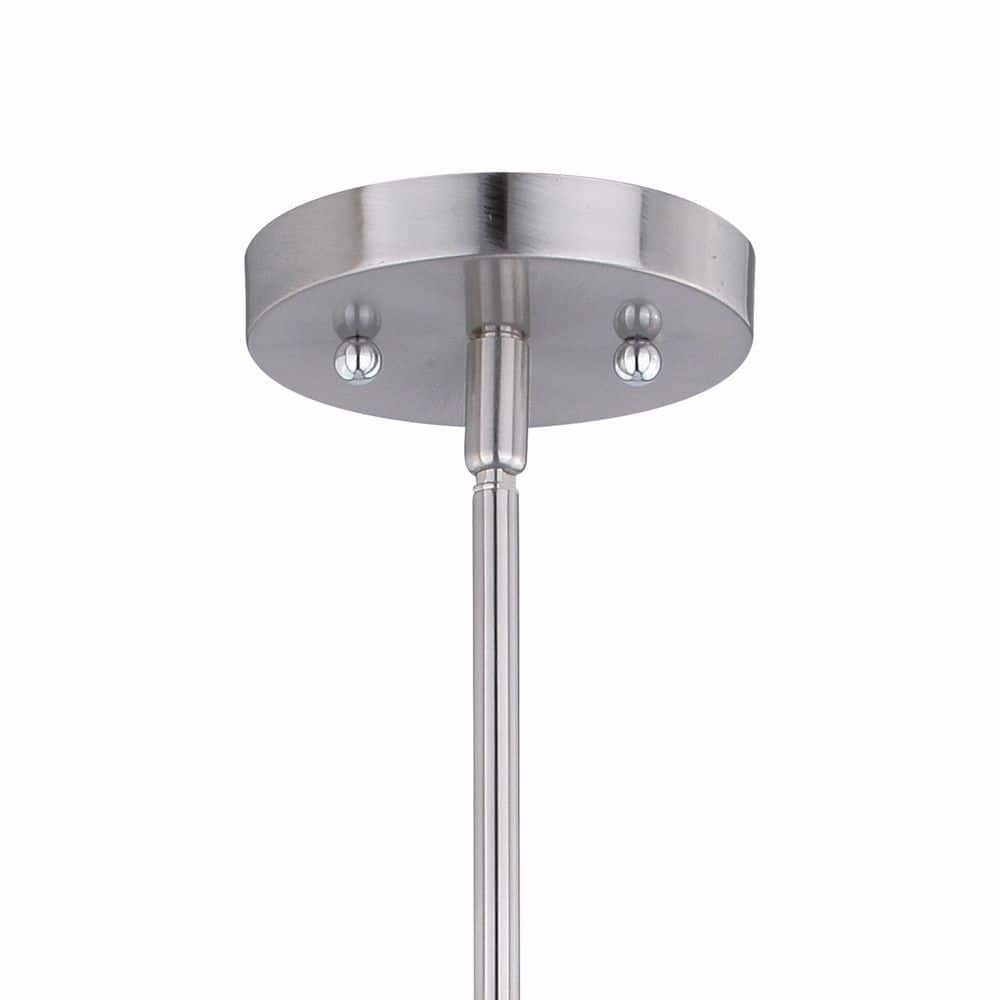 Beloit 9" Satin Nickel and Glass Mini Pendant Light
