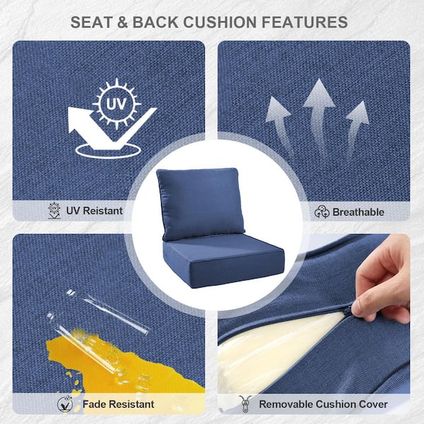 Pocassy 24 in. x 24 in. x 6 in. CushionGuard Outdoor Thicken