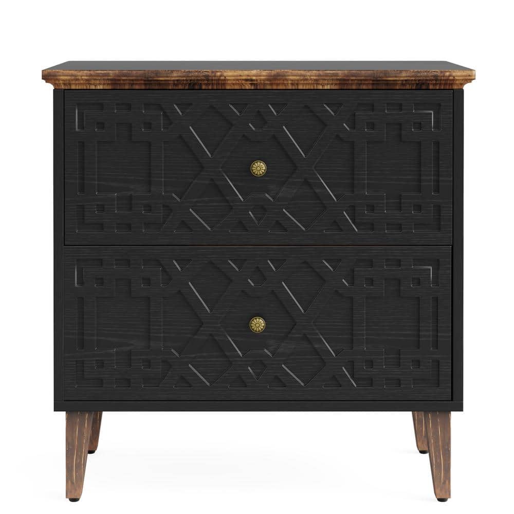Reviews for TRIBESIGNS WAY TO ORIGIN Cindy 2Drawer Black Wood 33 in. W