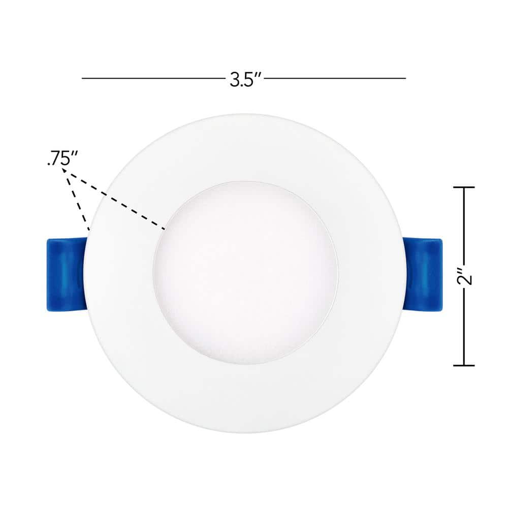 3-Inch White Aluminum Round Dimmable LED Recessed Downlight