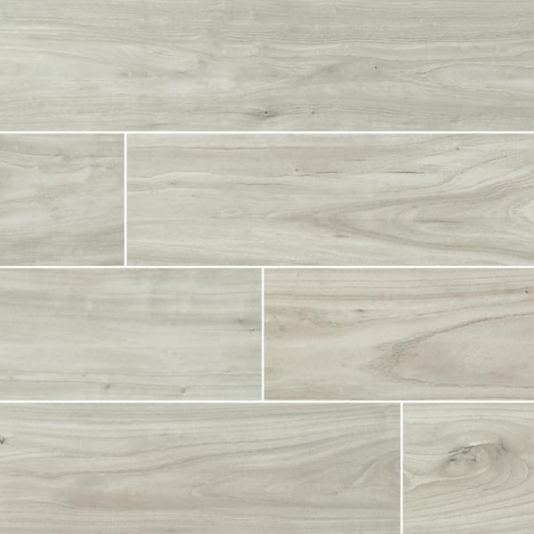MSI Catalina Ice 8 in. x 48 in. Polished Porcelain Wood Look Floor and Wall Tile (10.66 sq. ft./Case)