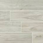 Daltile Laurelwood Cream 8 in. x 47 in. Color Body Porcelain Floor and ...