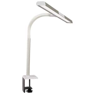 24.75 in. White, Dimmable Extra Wide Area LED Clamp Lamp with 3 Color Modes