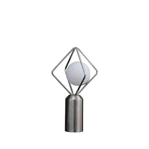 20 in. Silver Geometric Pedestal Contemporary Table or Desk Lamp