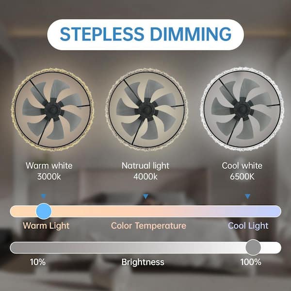 Sunpez 24 in. W Black Ceiling Fan with Remote Control and Light