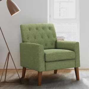 Green Accent Chair Upholstered Arm Chair for Bedrooms(Set of 1)