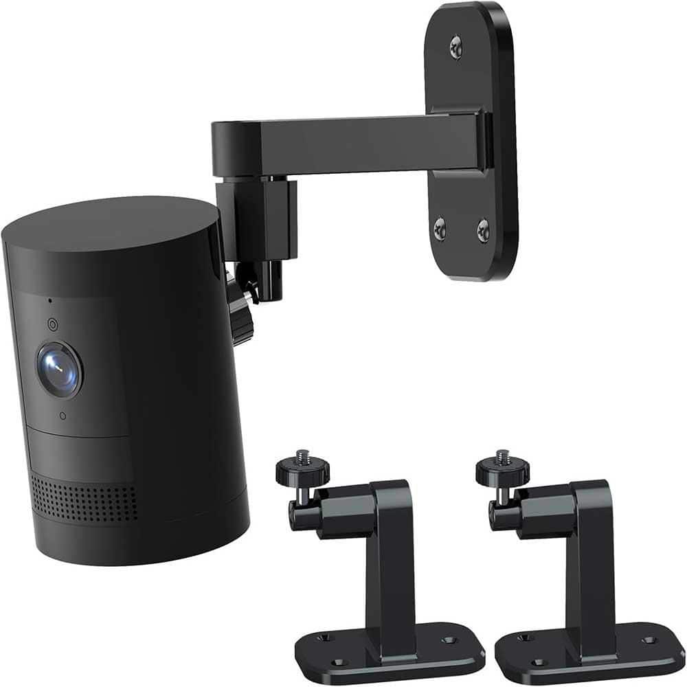 2-Pack Adjustable Camera Wall Mount with 360° Rotation, No Drilling Requir