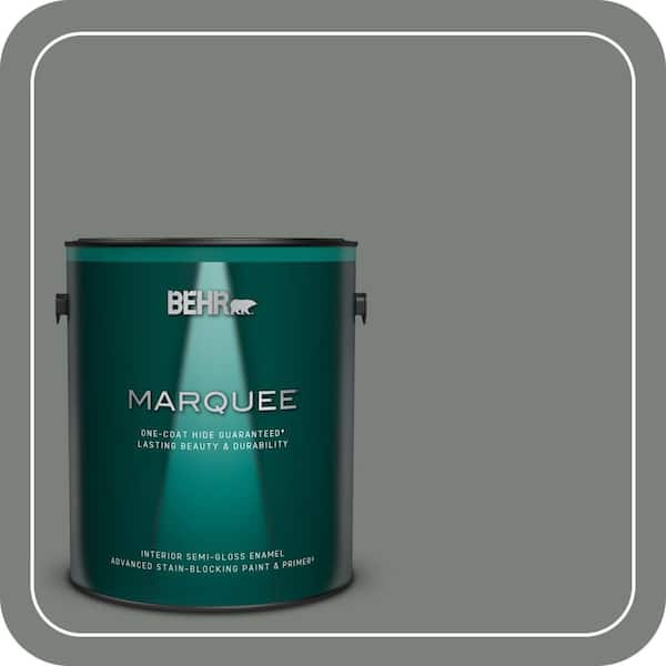 BEHR MARQUEE 1 gal. #MQ6-20 Coastal Storm One-Coat Hide Semi-Gloss Enamel Interior Paint & Primer