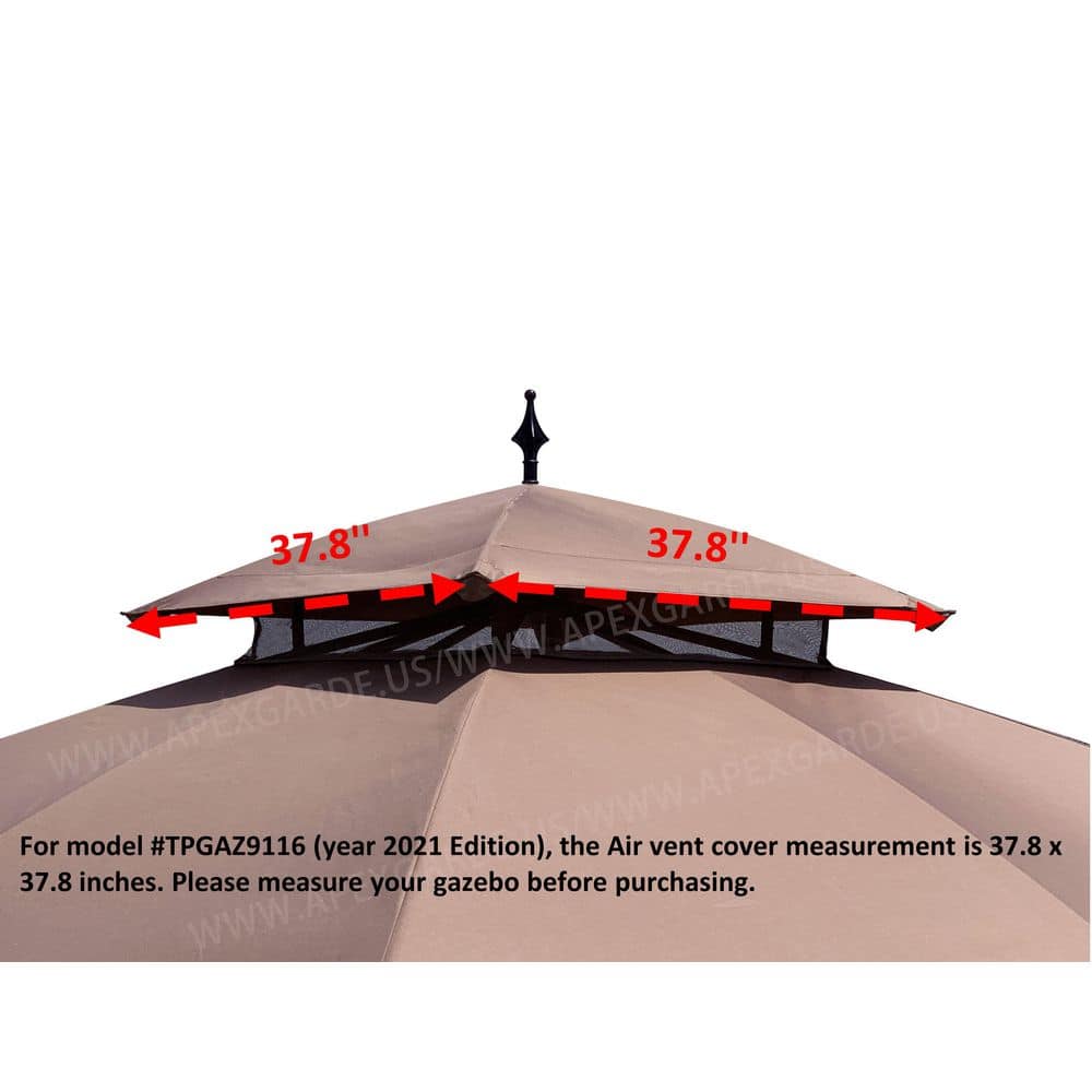 Tan Polyester Replacement Canopy Top for 10' x 10' Gazebo