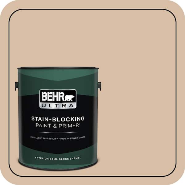 BEHR ULTRA 1 gal. #S240-3 Ash Blonde Semi-Gloss Enamel Exterior Paint & Primer