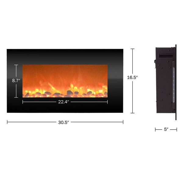 Northwest Wall Mount Electric Fireplace with LED