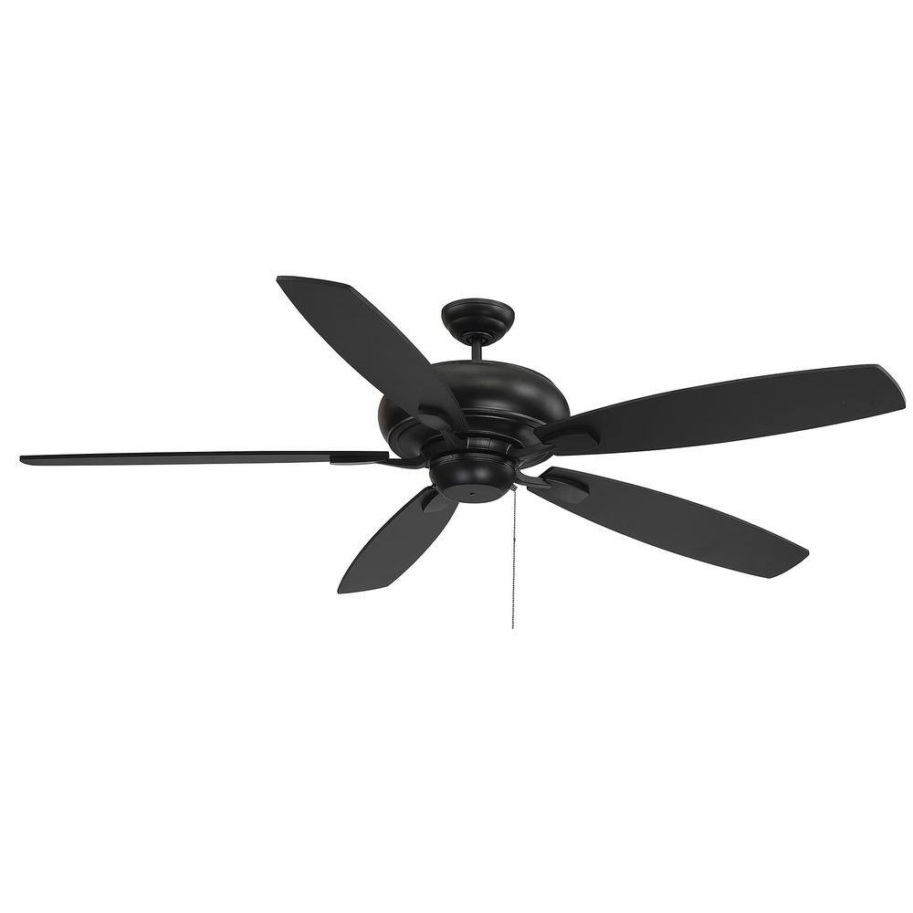 SAVOY HOUSE Wind Star 68 in. Indoor Matte Black Ceiling Fan 68227589